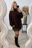 Perfect Knitted Coll Sweater - Brown