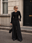 Classy Celine Wide Leg Pants - Black