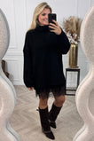 Perfect Knitted Coll Sweater - Black