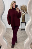 Perfect Knitted Coll Sweater - Bordeaux