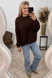 Basic Knitted Sweater - Brown