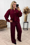 Classy Satin Blouse - Bordeaux