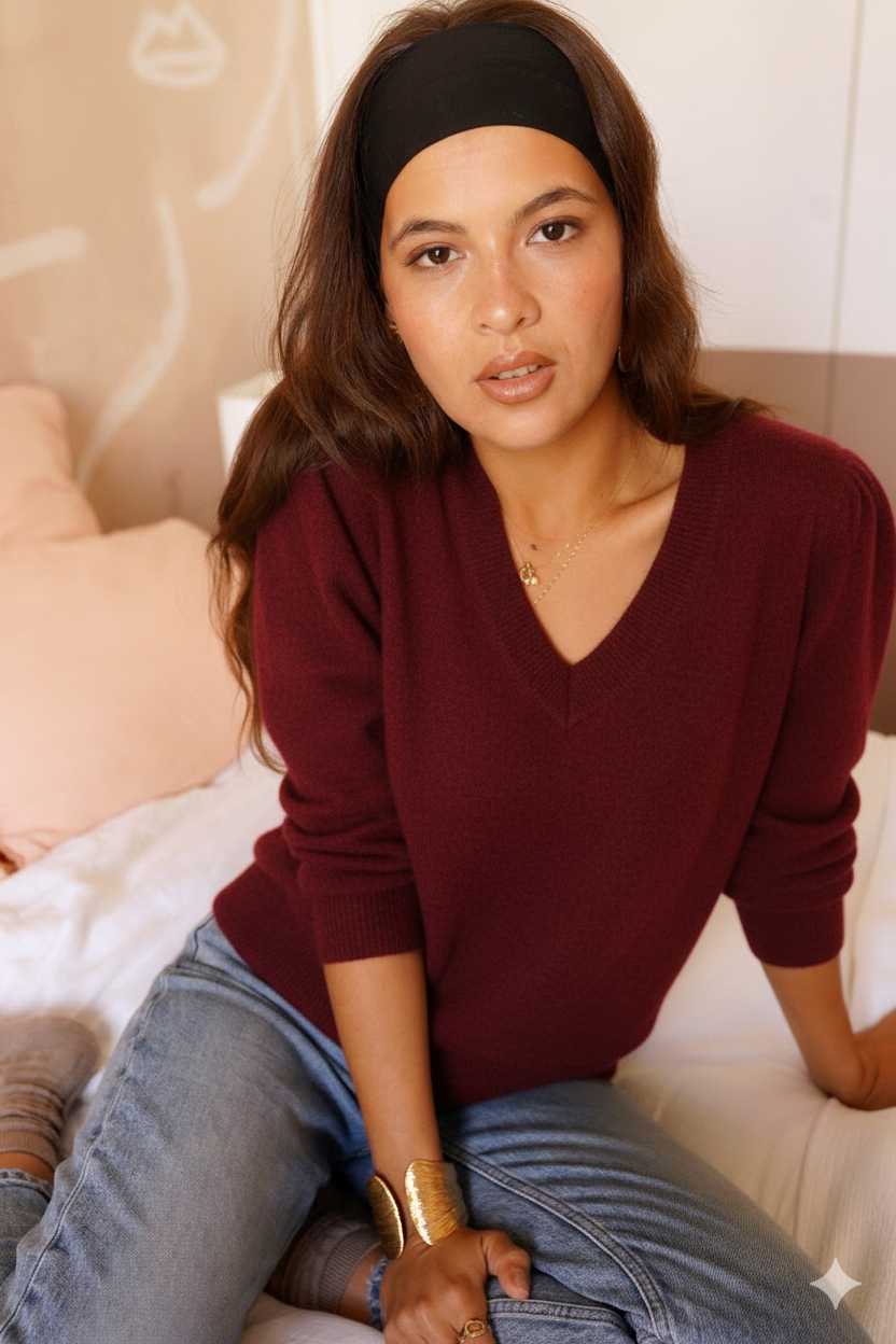 Desiree Basic Sweater - Bordeaux