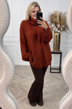 Perfect Knitted Coll Sweater - Rusty