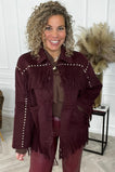 Bohemian Fringe Jacket - Bordeaux