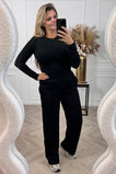 Celine Straight Leg Jogging Pants - Black