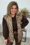 Lilian Leopard Gilet - Brown/Black