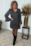 Perfect Silky Dotted Dress - Black/White