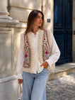 Limited Edition Gilet - Beige/Magenta