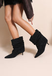 Short Elly Slouchy Boots - Black