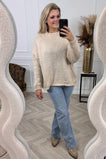 Basic Knitted Sweater - Beige