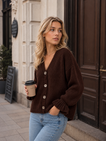 Ruffle Sleeve Knitted Vest - Brown LEVERING 1-3 WERKDAGEN