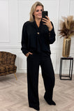 Classy Satin Blouse - Black