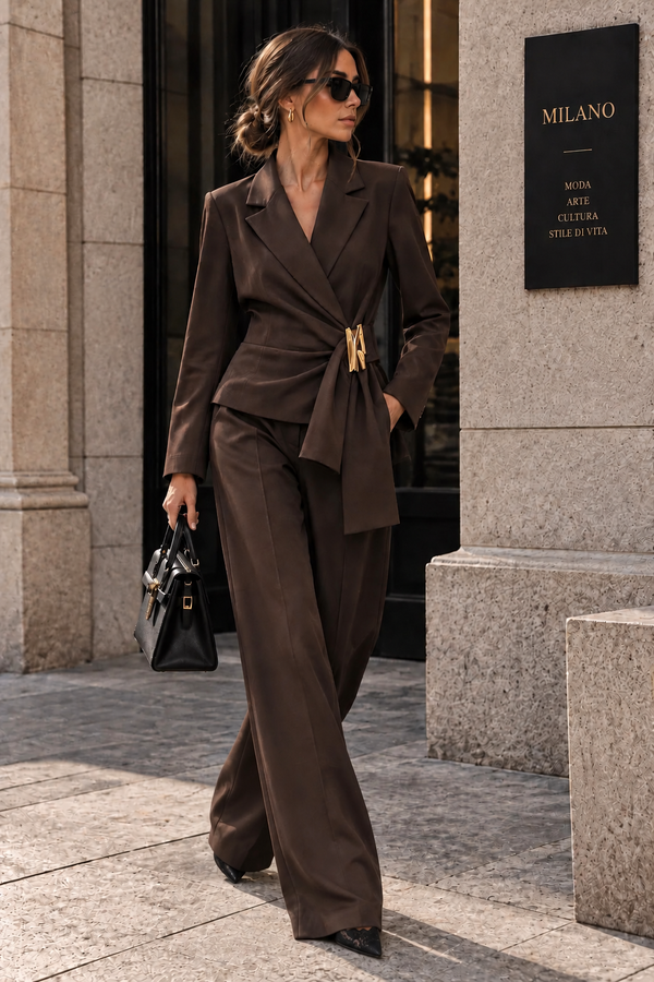 Isadora Elegant Suit - Brown
