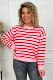 Violette Striped Sweater - Red/Pink