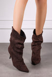 Short Vicky Slouchy Boots - Brown