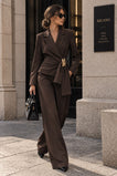 Isadora Elegant Suit - Brown