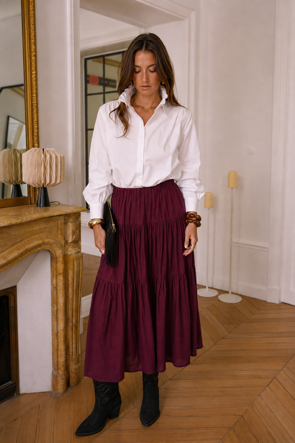 Maxi Fré Skirt - Bordeaux