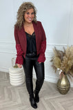 Abby Lace Blazer - Burgundy