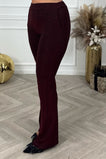 Curvy Glitter Flare - Bordeaux